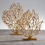 Prato Large Gold Finish Coral Sculpture Sterling Home 1