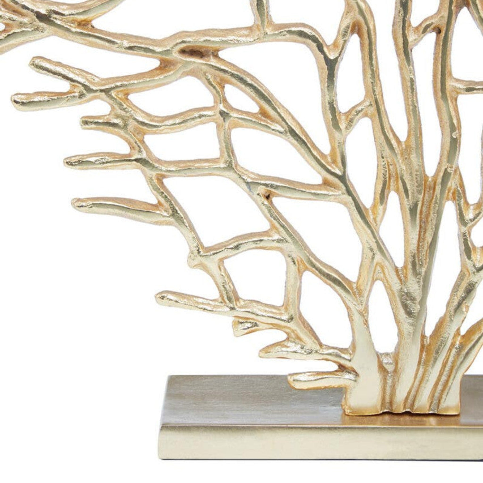 Prato Large Gold Finish Coral Sculpture Sterling Home 2