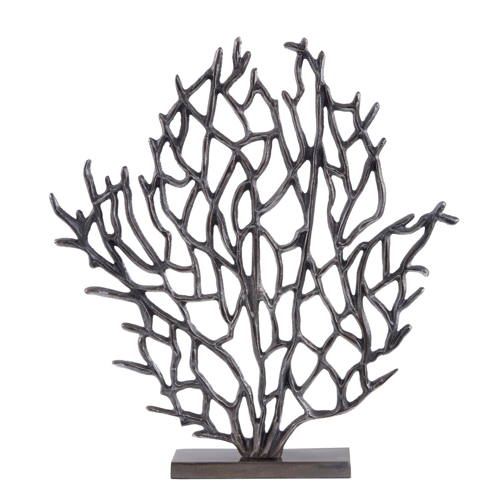 Prato Small Black Nickel Finish Coral Sculpture Sterling Home 2