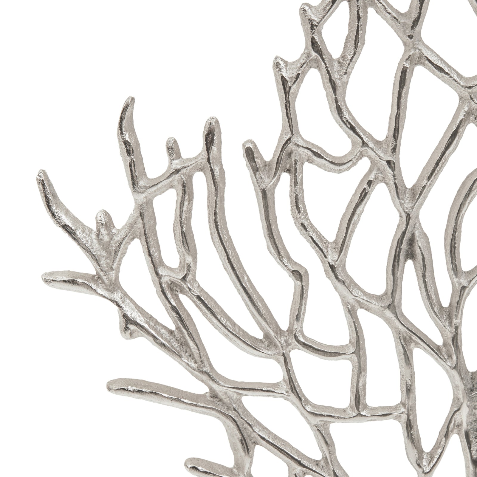 Prato Small Silver Nickel Finish Coral Sculpture Sterling Home 2