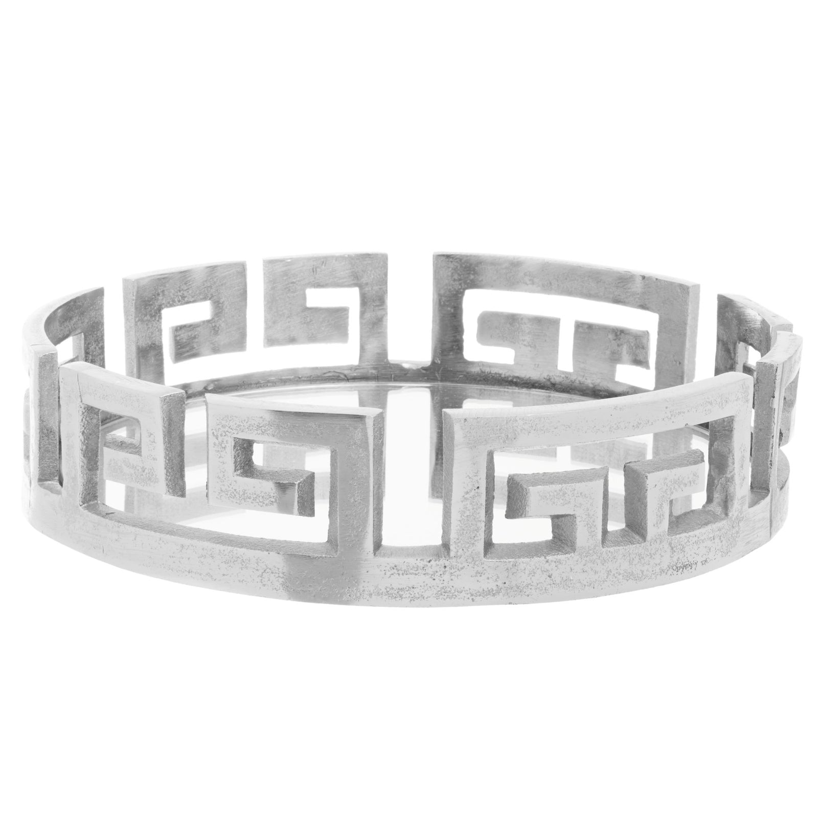 Delphi Round Silver Finish Tray Sterling Home 1