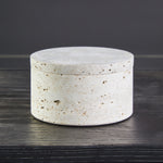Tibor Travertine Round Trinket Box Sterling Home 1