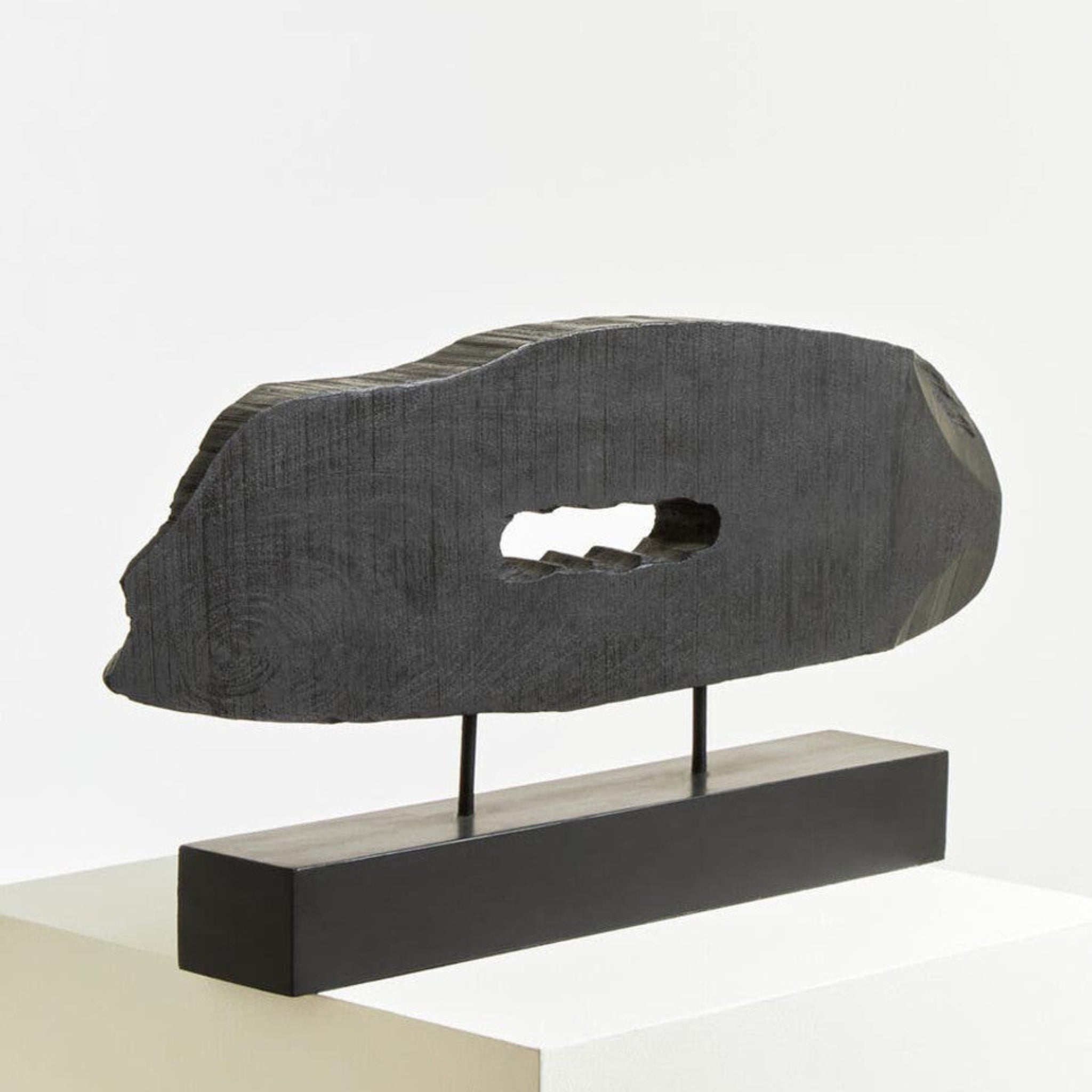 Fidel Rustic Black Horizontal Mango Wood Sterling Home 1