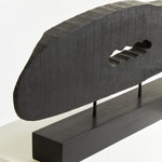 Fidel Rustic Black Horizontal Mango Wood Sterling Home 3