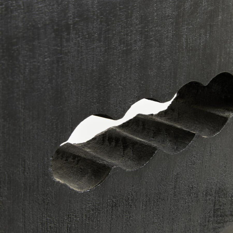 Fidel Rustic Black Horizontal Mango Wood Sterling Home 2