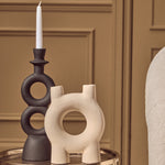 Hapax Large Black Candle Holder Sterling Home 1