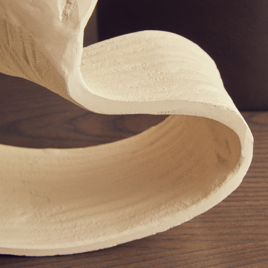 Prato Small Cream Abstract Swirl Sculpture - Prato Small Cream Abstract Swirl Sculpture Sterling Home 2