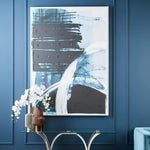 Astratto Black & Blue Canvas Sterling Home 1