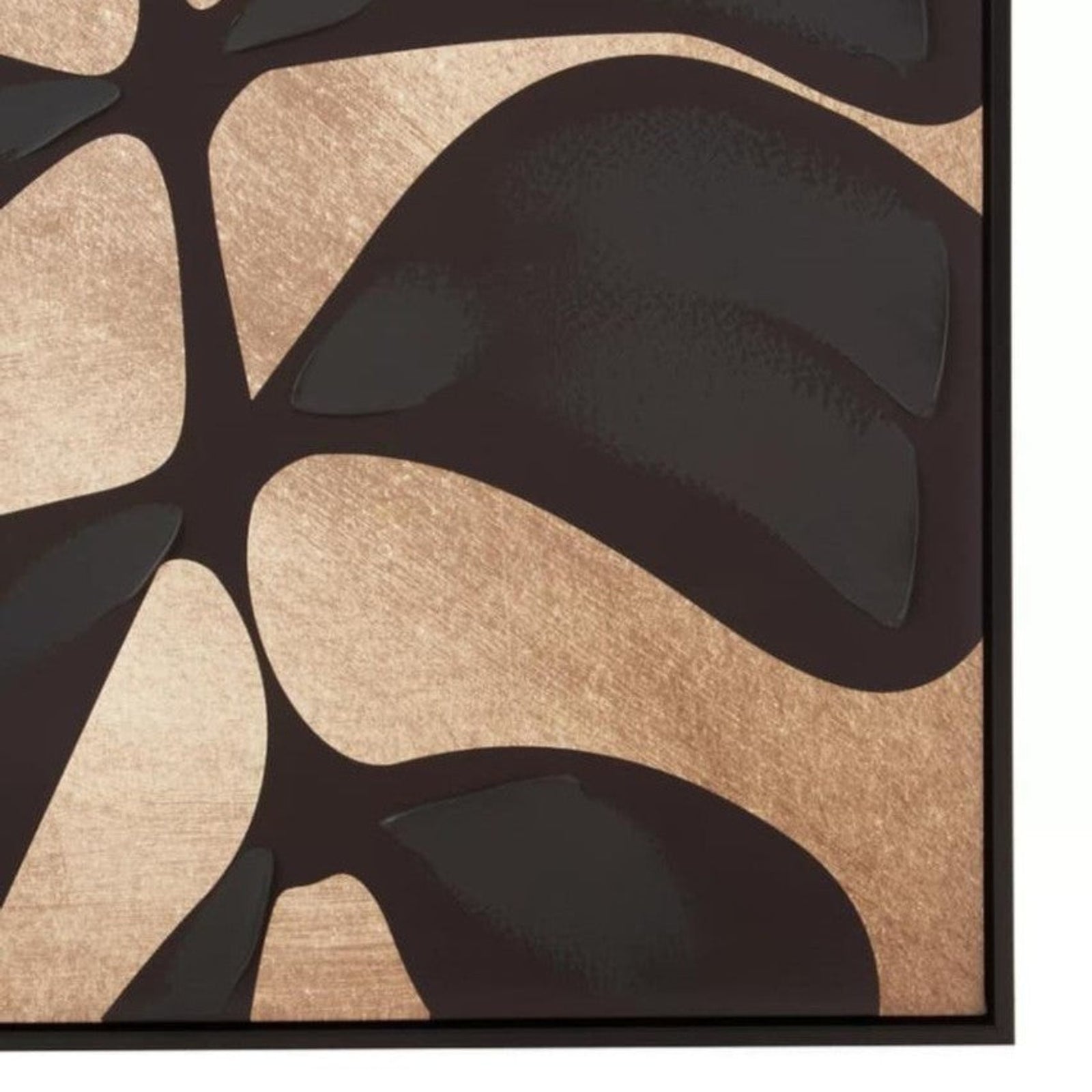 Astratto Canvas Black Leaf Design Wall Art - SALE Astratto Canvas Black Leaf Design Wall Art Sterling Home 3