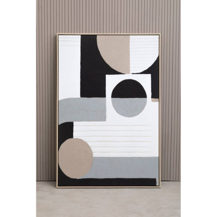 ASTRATTO WALL ART ABSTRACT / MONOCHROME 83 X 123CM Sterling Home 1