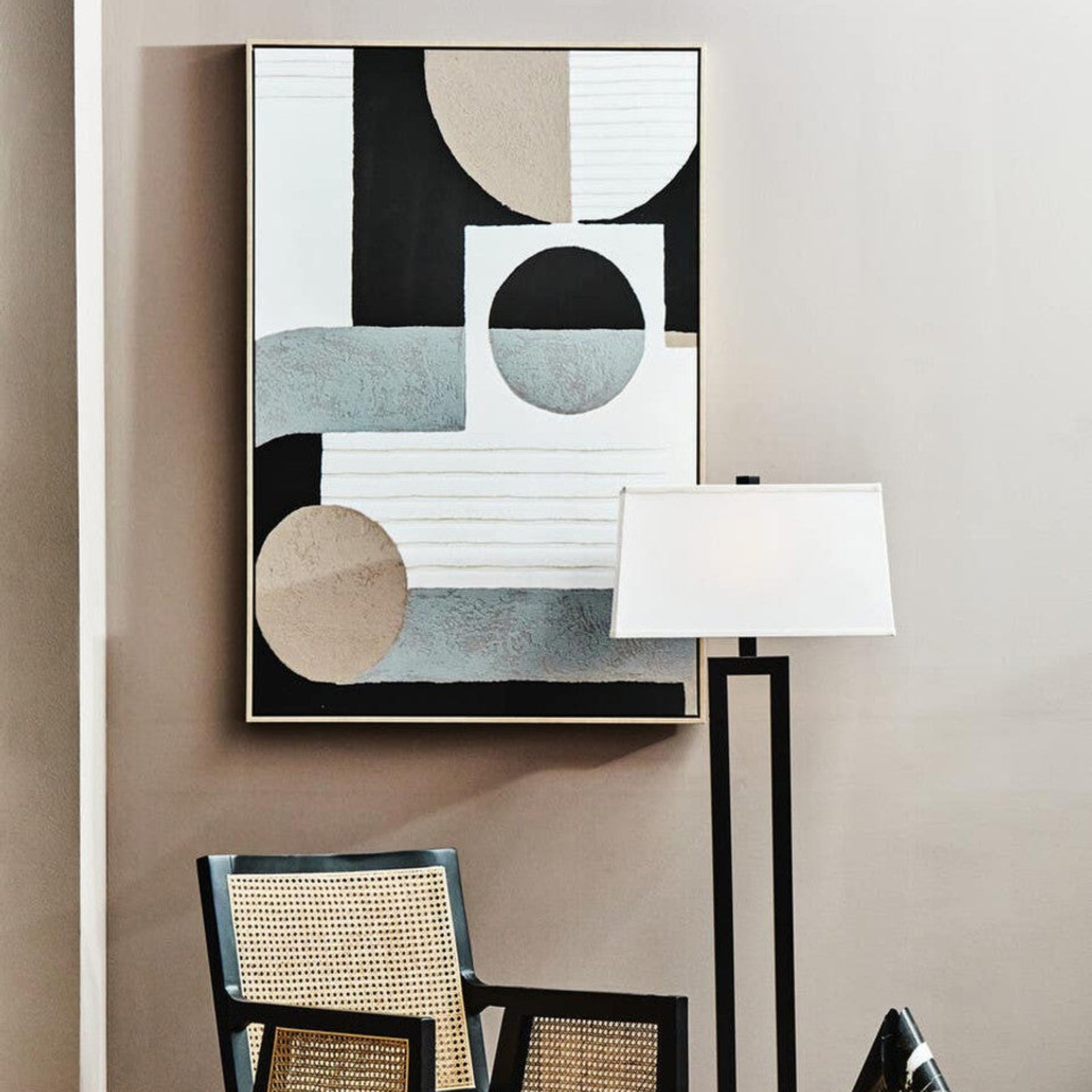 Astratto Monochrome Wall Art - ASTRATTO WALL ART ABSTRACT / MONOCHROME 83 X 123CM Sterling Home 2