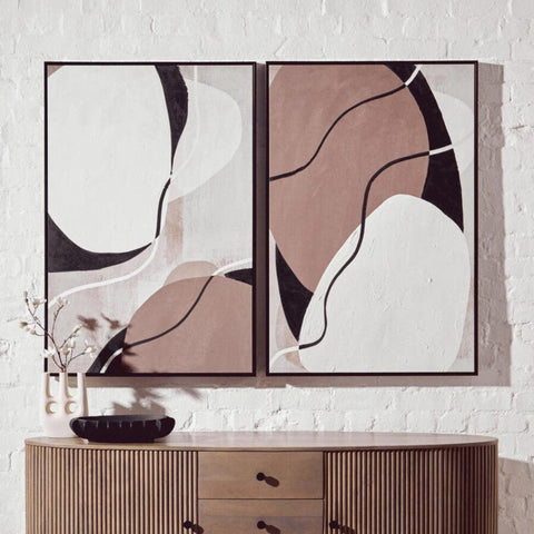 Astratto Set Of 2 Multi Colour Textured Wall Sterling Home 1