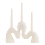 Broc Cream Organic Candle Holder - Broc Cream Organic Candle Holder Sterling Home 1