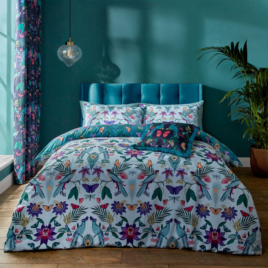 Catherine Lansfield Mya Tropical Birds Duvet Set Sterling Home 1