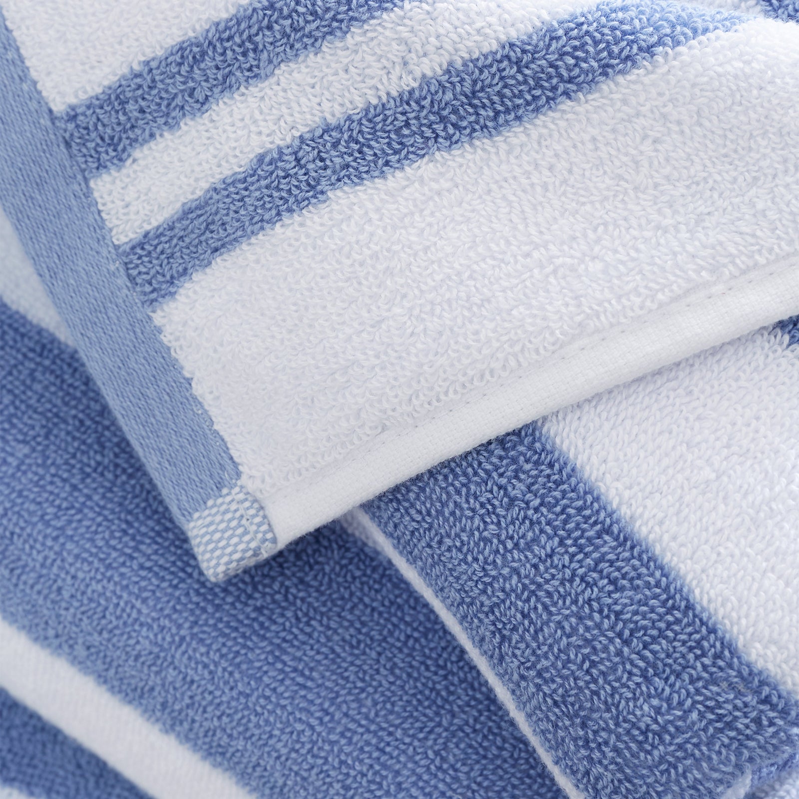 Bianca Stripe Towel Blue - Stripe Bath Sheet Blue Sterling Home 2