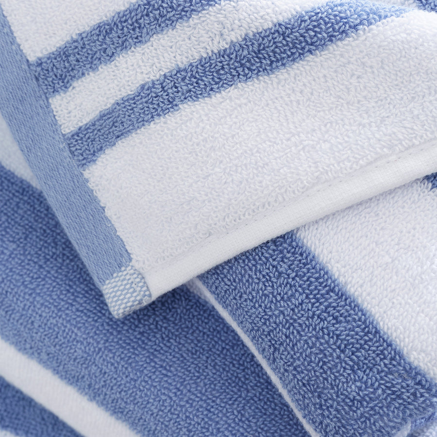 Bianca Stripe Bath Sheet Blue - Stripe Bath Sheet Blue Sterling Home 2