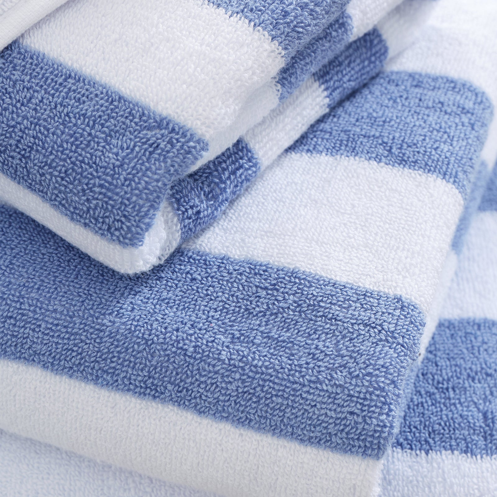 Bianca Stripe Towel Blue - Stripe Bath Sheet Blue Sterling Home 4