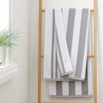 Bianca Stripe Bath Sheet Grey - Stripe Bath Sheet Grey Sterling Home 4