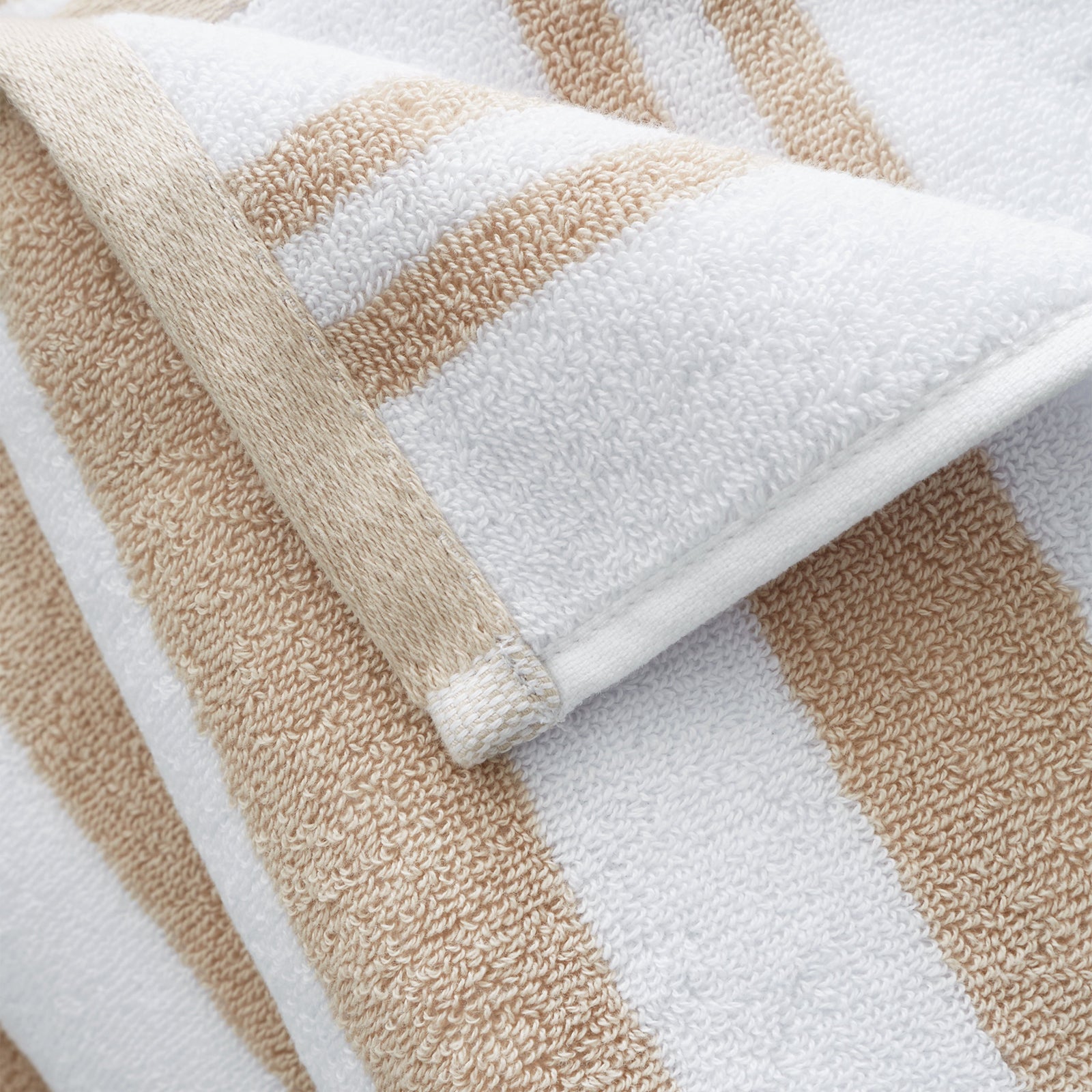 Bianca Stripe Towel Cream - Stripe Bath Towel Natural Sterling Home 3
