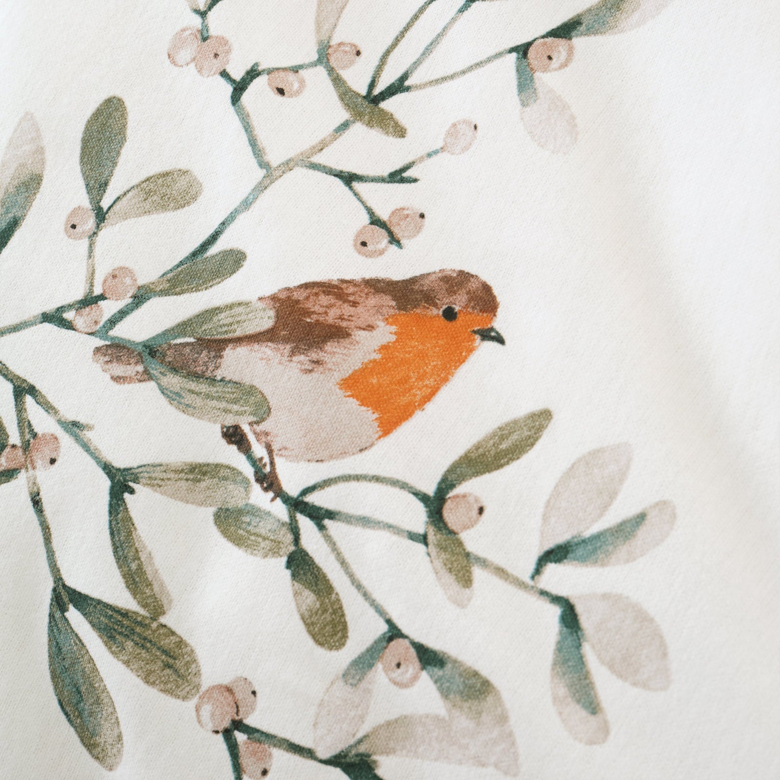 Catherine Lansfield Brushed Mistletoe Robins Duvet Set King - Brushed Mistletoe Robins Duvet Set King Sterling Home 3