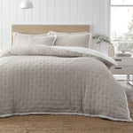Cozy Nori Sherpa Cream Duvet Set - DISC Cosy Nori Sherpa Natural Duvet Set Double Sterling Home 2