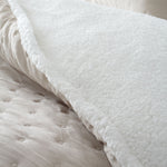 Cozy Nori Sherpa Cream Duvet Set - DISC Cosy Nori Sherpa Natural Duvet Set Double Sterling Home 4