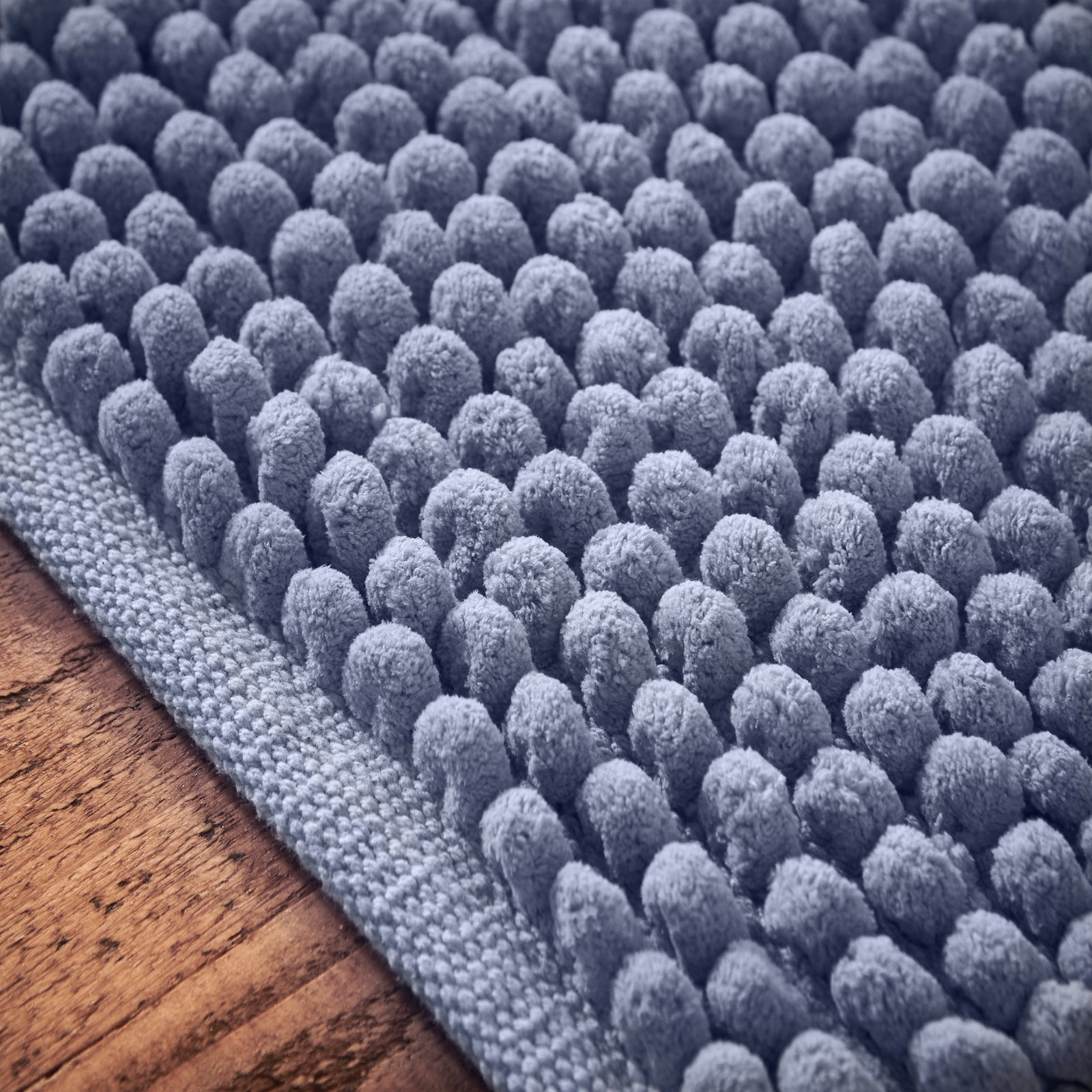 Catherine Lansfield Aspen Bobble Bathmat Blue - Aspen Bobble Bath Mat Blue Sterling Home 3