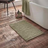 Bianca Aspen Bobble Bath Mat Green