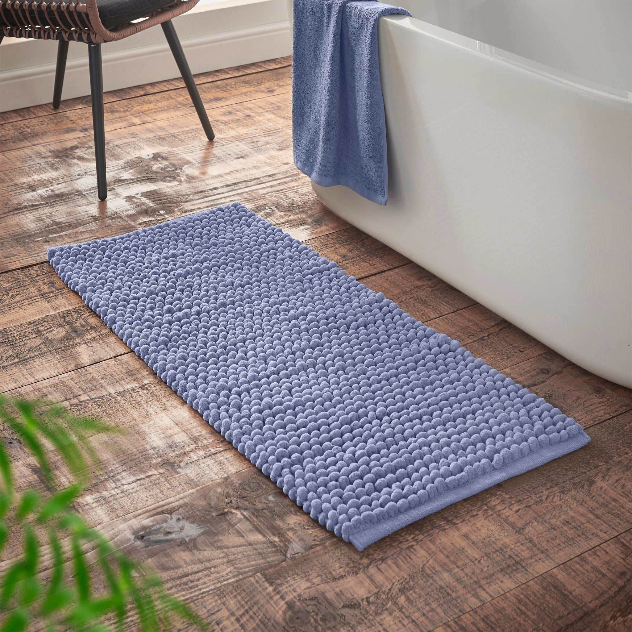 Bianca Aspen Bobble Bath Runner Blue - Aspen Bobble Bath Runner Blue Sterling Home 1