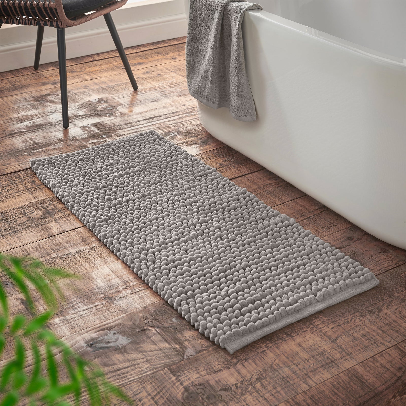 Bianca Aspen Bobble Bath Runner Grey - Aspen Bobble Bath Runner Grey Sterling Home 1