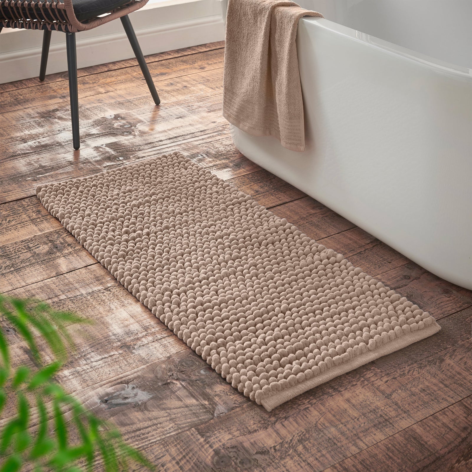 Bianca Aspen Bobble Bath Runner Cream - Aspen Bobble Bath Runner Natural Sterling Home 1