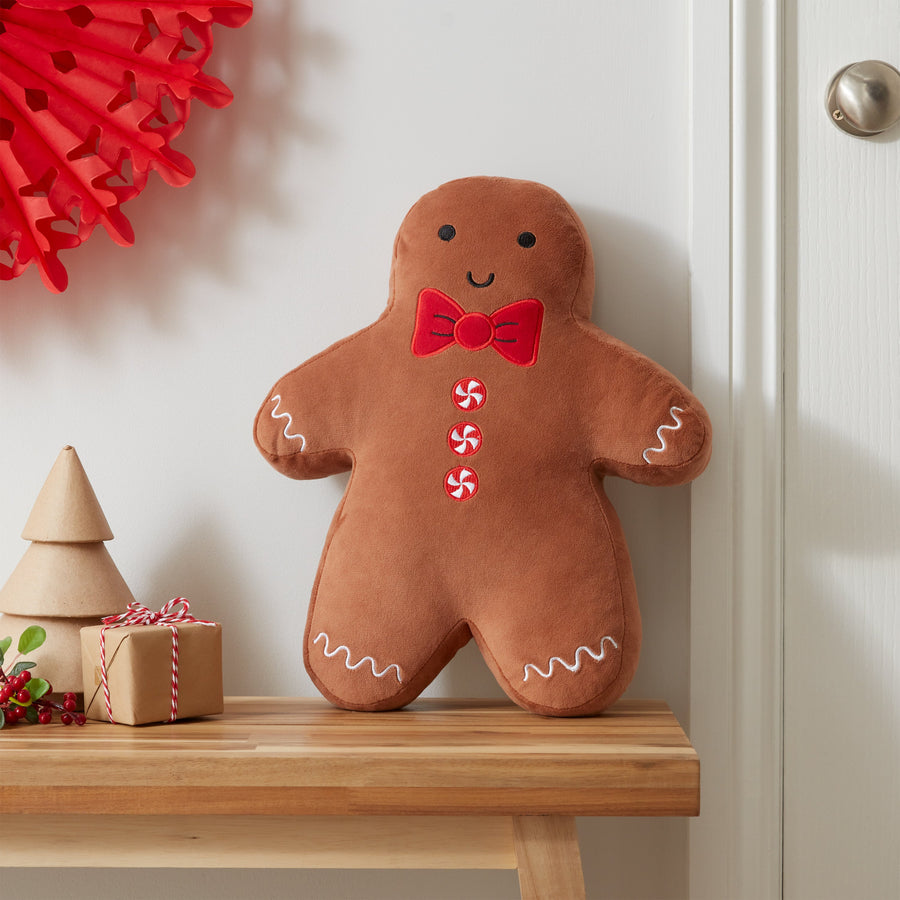 Catherine Lansfield Gingerbread Man Cushion - Gingerbread Man Cushion Sterling Home 1