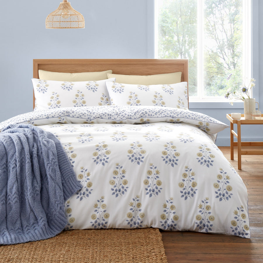 Bianca Eloise Floral Blue Duvet Set - Eloise Floral Blue Duvet Set King Sterling Home 1