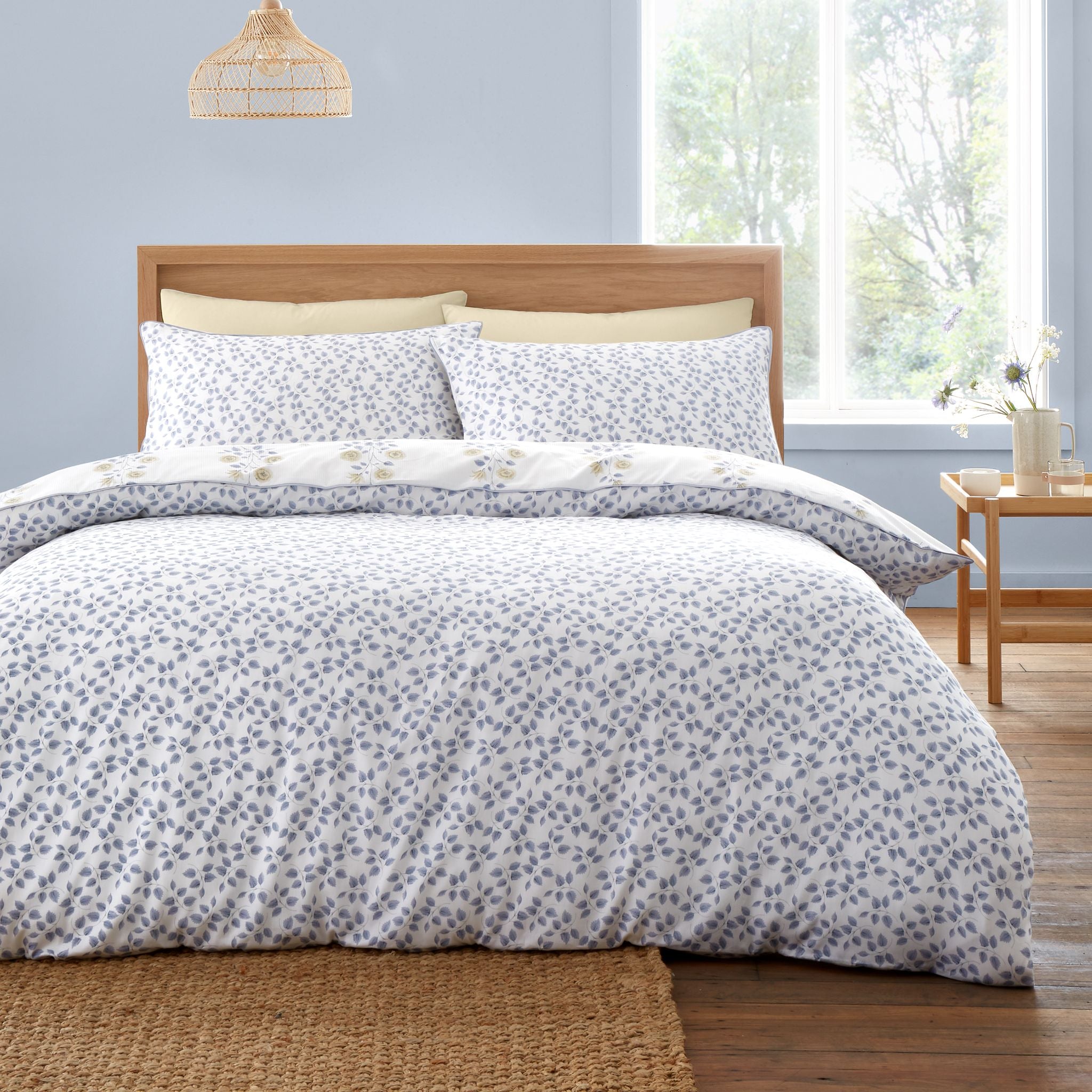 Bianca Eloise Floral Blue Duvet Set - Eloise Floral Blue Duvet Set Double Sterling Home 2