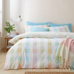Catherine Lansfield Spring Check Duvet Set Pastel Sterling Home 1