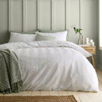 Catherine Lansfield Heatset Wave White Duvet Set - Heatset Wave White Duvet Set King Sterling Home 1