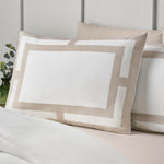 Catherine Lansfield So Soft Mono Panel Cream Duvet Set - So Soft Mono Panel Natural Duvet Set Super King Sterling Home 2