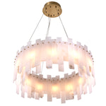 Eichholtz Pizzorni Chandelier Antique Brass Finish and Alabaster - Chandelier Pizzorni Accessories Sterling Home 5