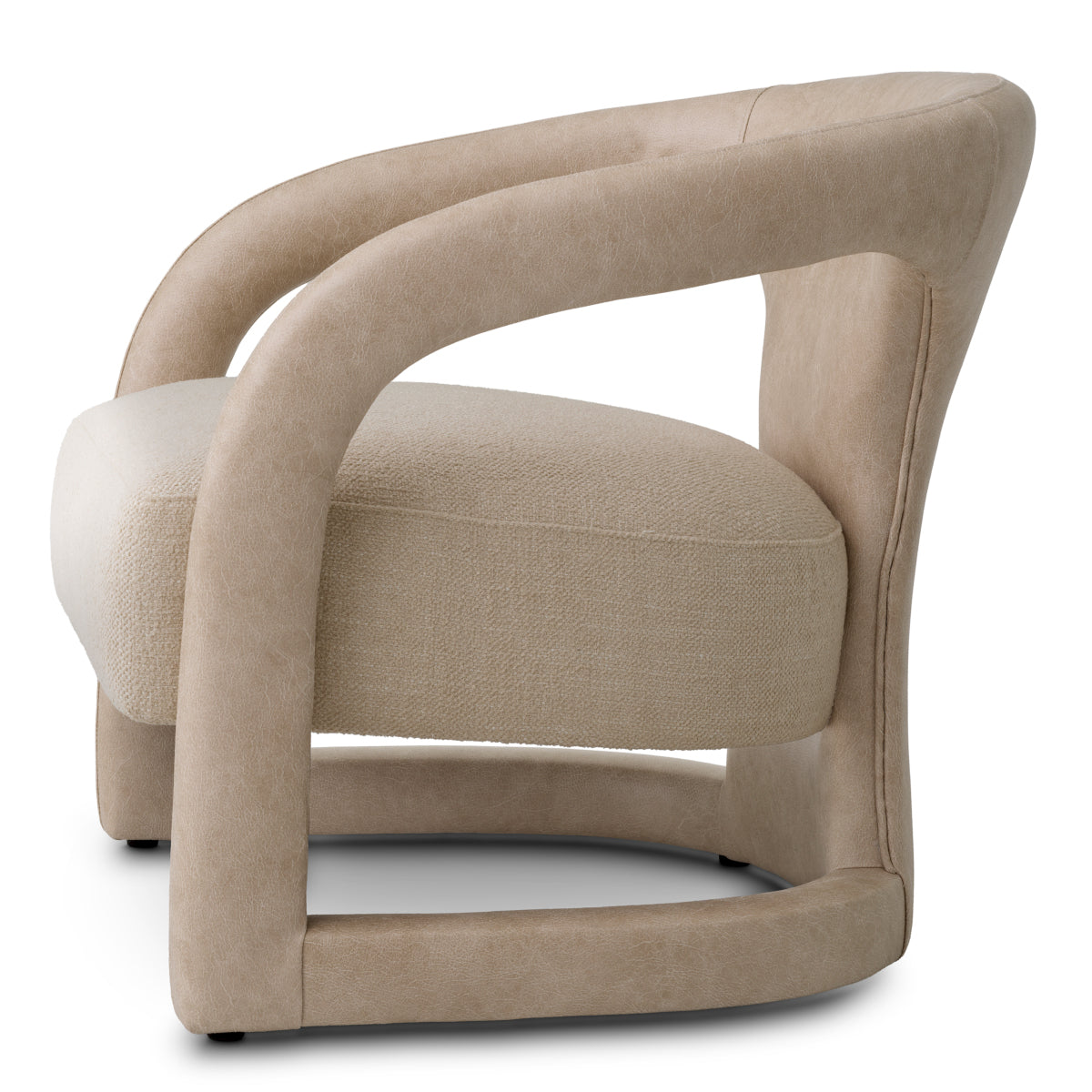 Eichholtz Voletta Accent Chair Valente Beige Faux Leather Renato Ecru - Accent Chair Valente Beige Faux Leather Renato Ecru Armchairs Sterling Home 5