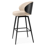 Eichholtz Camerota Swivel Bar Stool Scalea Sand Black Wooden Back & Legs - Swivel Bar Stool Scalea Sand Black Wooden Back Dining Chair Sterling Home 5