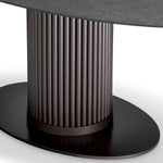 Eichholtz Volterra Oval Dining Table Bronze Finish Grey Ceramic Top - Oval Dining Table Bronze Finish Grey Ceramic Top Dining Tables Sterling Home 5