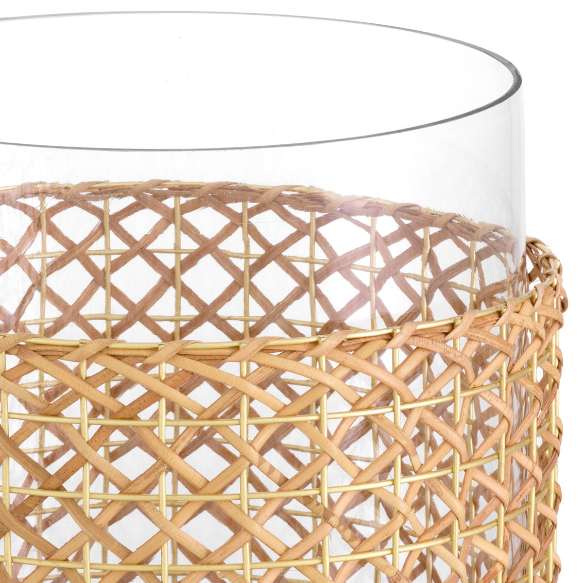 Eichholtz Zimmerman Small Hurricane Natural Rattan Vintage Brass Finish - Zimmerman S Hurricane Natural Rattan Vintage Brass Finish Accessories Sterling Home 5