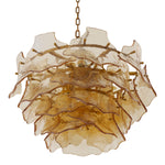 Eichholtz Clarendon Chandelier Antique Brass And Champagne Coloured Glass - Chandelier Clarendon Accessories Sterling Home 5