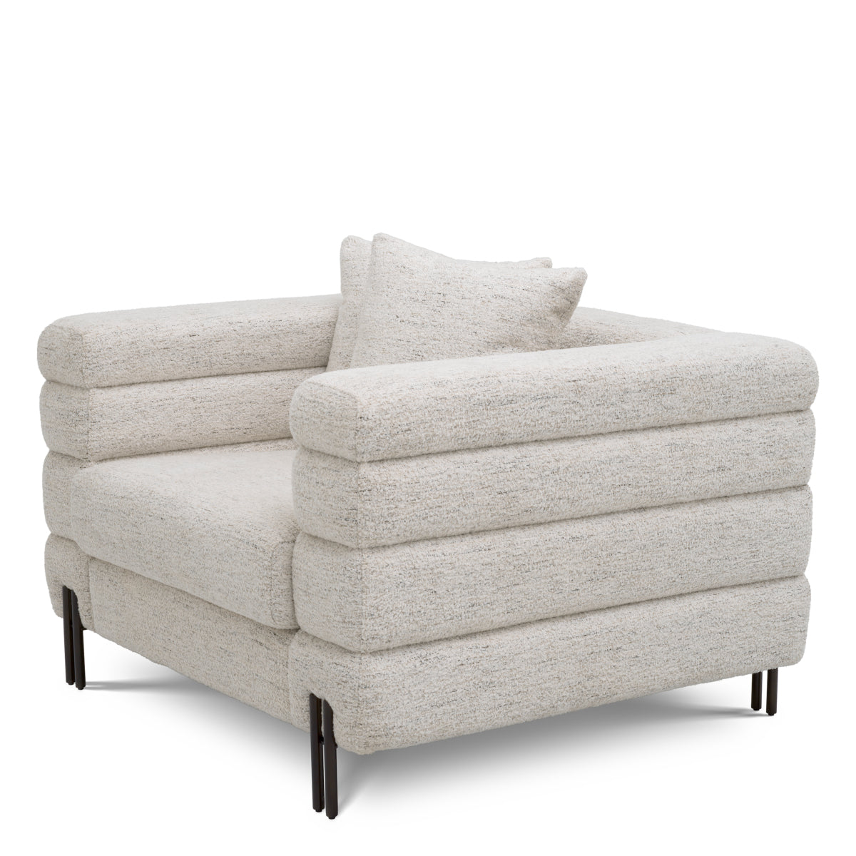 Eichholtz York Armchair Seashell Off-White Bronze Finish - Armchair Seashell Off-White Armchairs Sterling Home 5