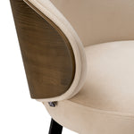 Eichholtz Swivel Bar Stool Sabino Beige Walnut Finish Back - Swivel Bar Stool Sabino Beige Walnut Finish Back Dining Chair Sterling Home 5