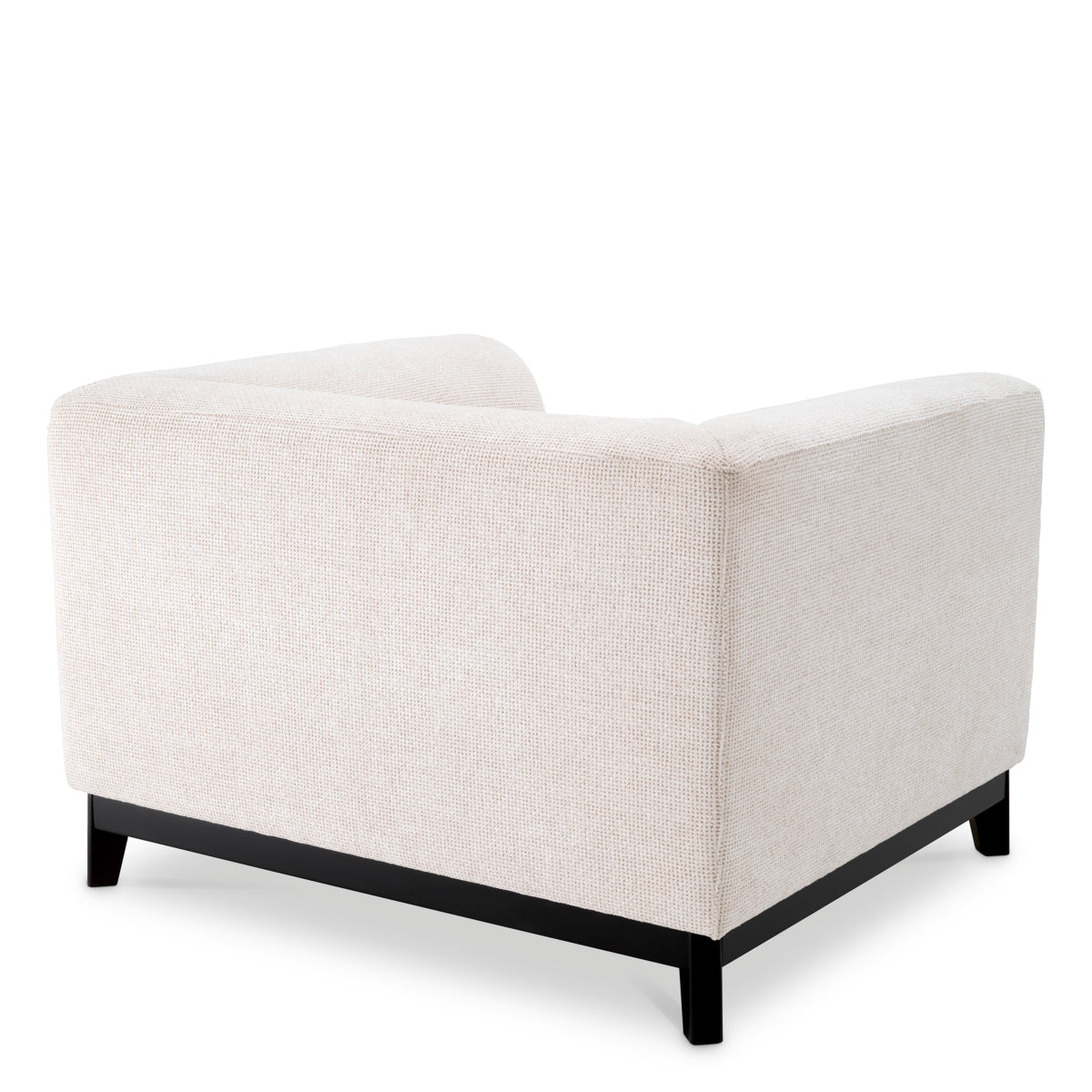 Eichholtz Corso Armchair Lyssa Off-White Black Base - Armchair Lyssa Off-White Armchairs Sterling Home 5