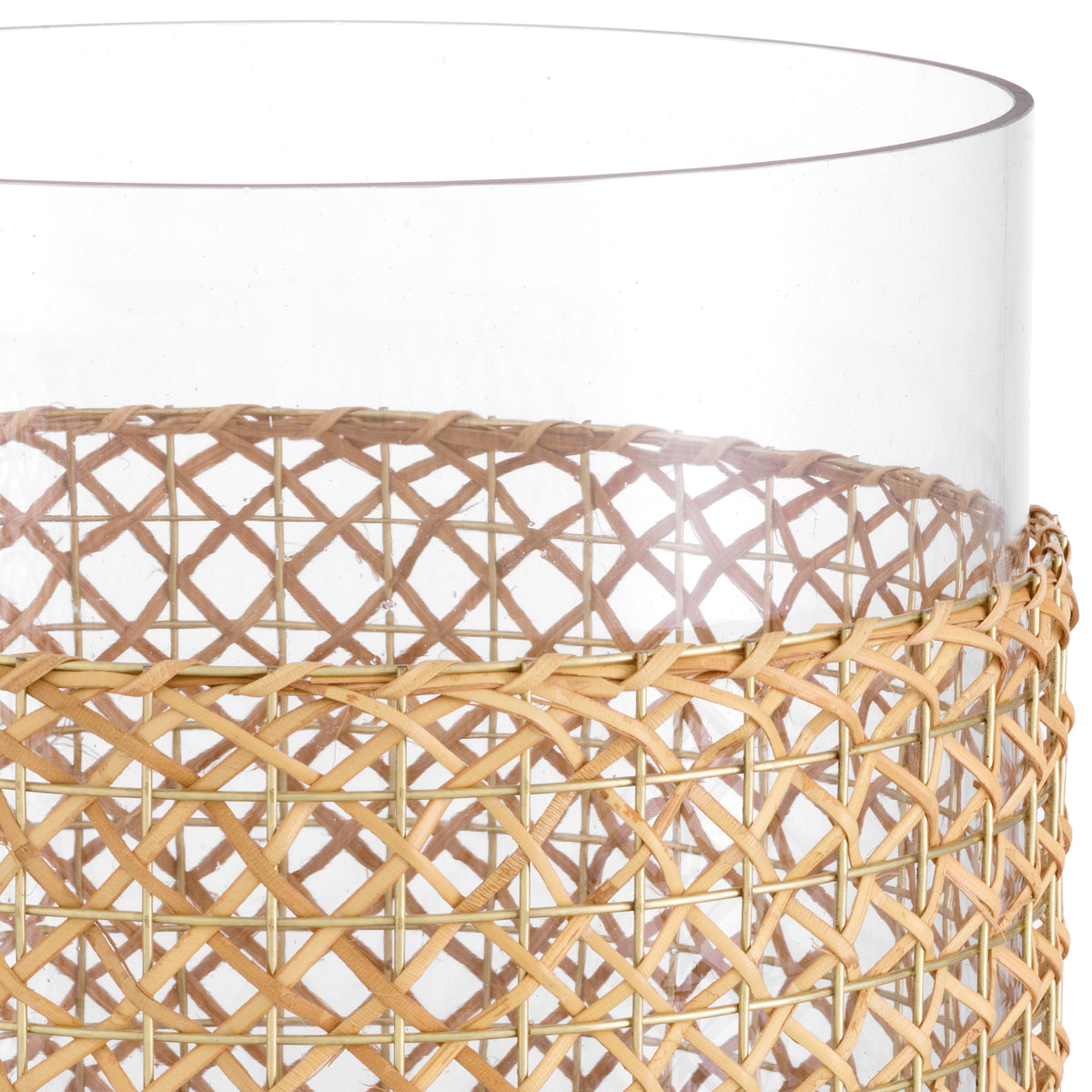 Eichholtz Zimmerman Large Hurricane Natural Rattan Vintage Brass Finish - Zimmerman L Hurricane Natural Rattan Vintage Brass Finish Accessories Sterling Home 5