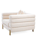 Eichholtz York Armchair Boucle Cream Brushed Brass Legs - Armchair Boucle Cream Armchairs Sterling Home 5