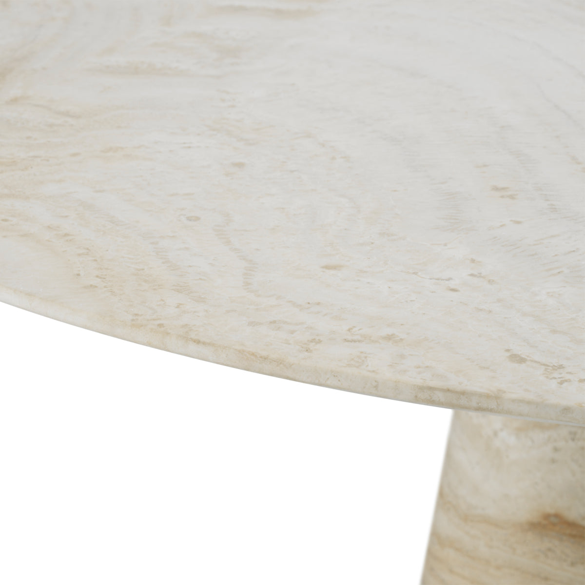 Eichholtz Genova Round Dining Table Travertine Brushed Brass Finish - Round Dining Table Travertine Brushed Brass Finish Dining Tables Sterling Home 5