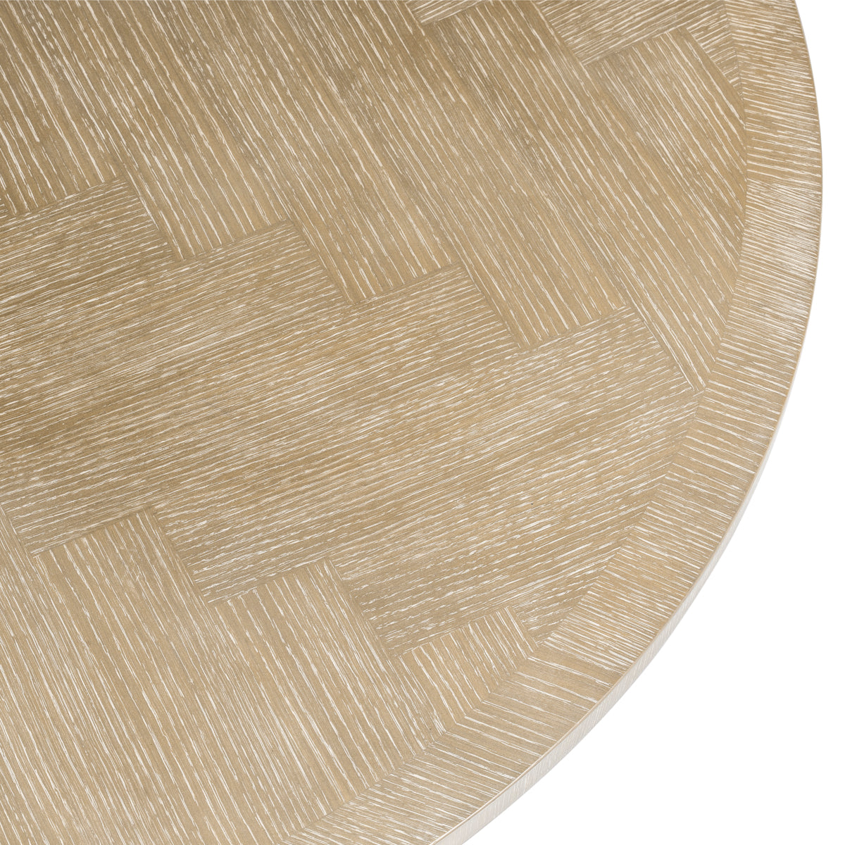 Eichholtz Melchior Round Dining Table Washed Oak Veneer / Brushed Brass Finish - Round Dining Table Washed Oak Veneer / Brushed Brass Finish Dining Tables Sterling Home 5